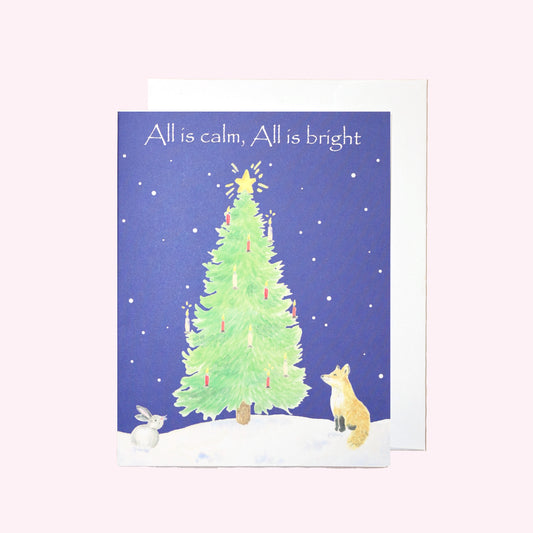 All is calm, All is bright Holiday Card
