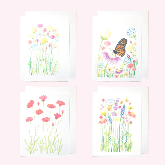 Assorted Floral Note Card Set