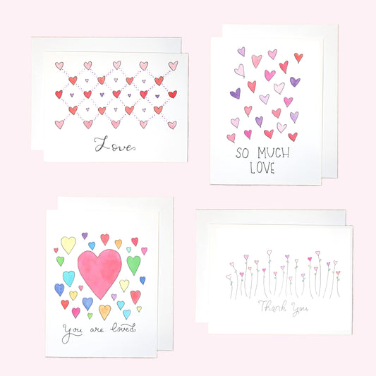 Assorted Heart Note Card Set