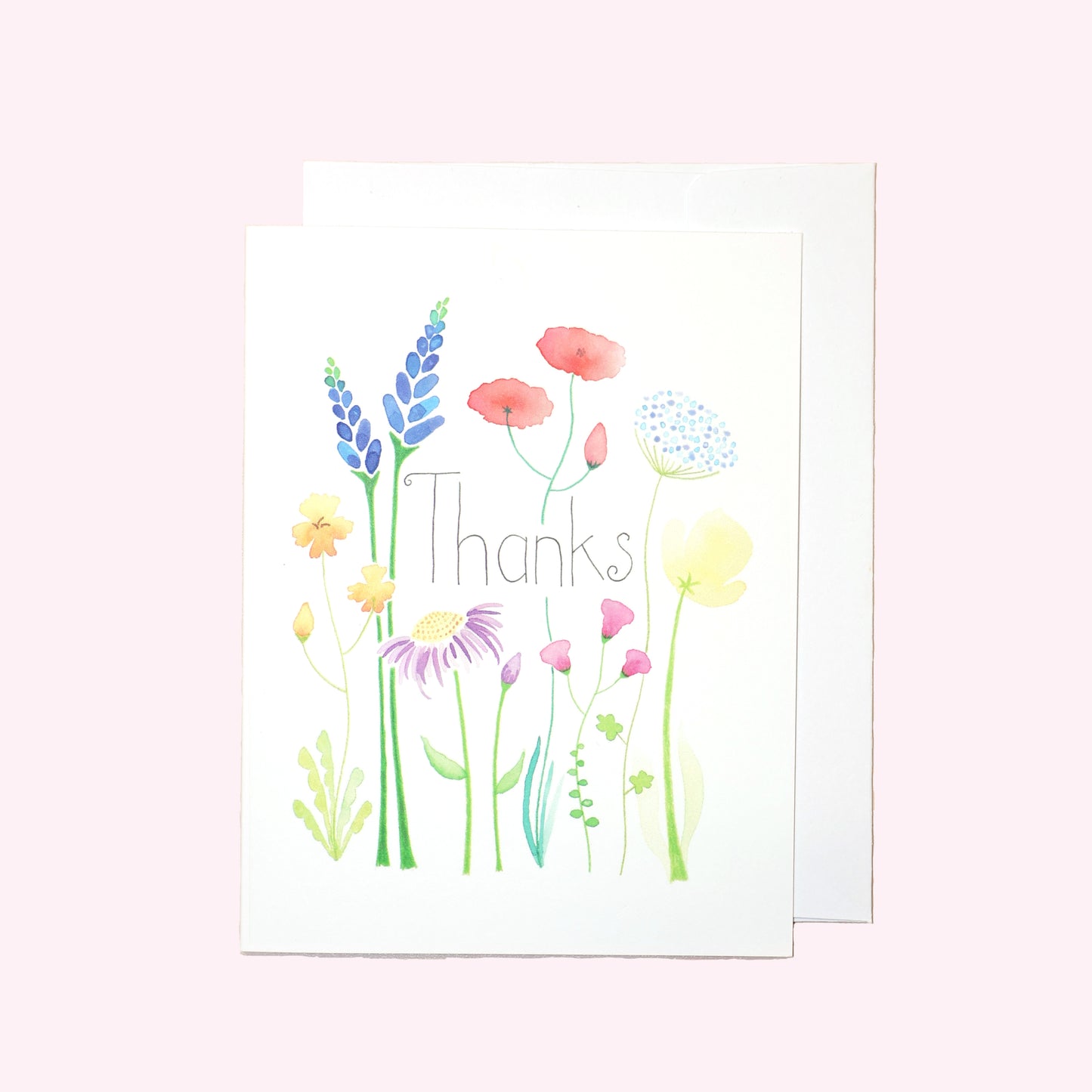Floral Thanks Note Card