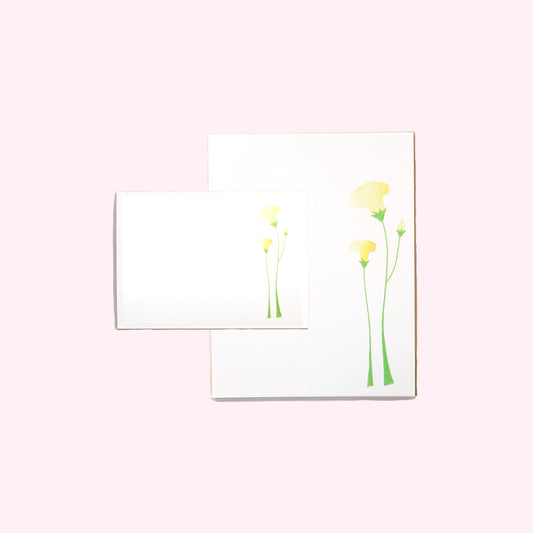 Golden Bells Notepad + Sticky Notes Set