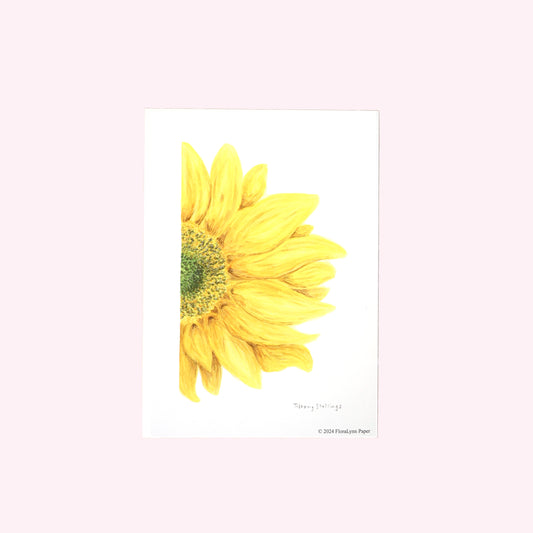 Half Sunflower Art Print