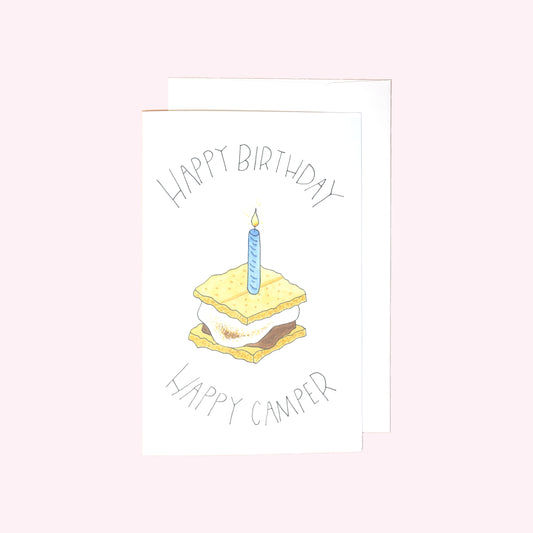 Happy Camper Birthday Card