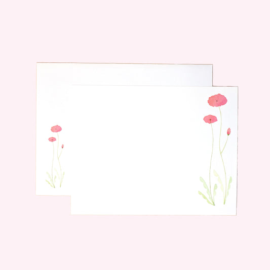 Ruby Blooms Flat Card & Decorated Envelope