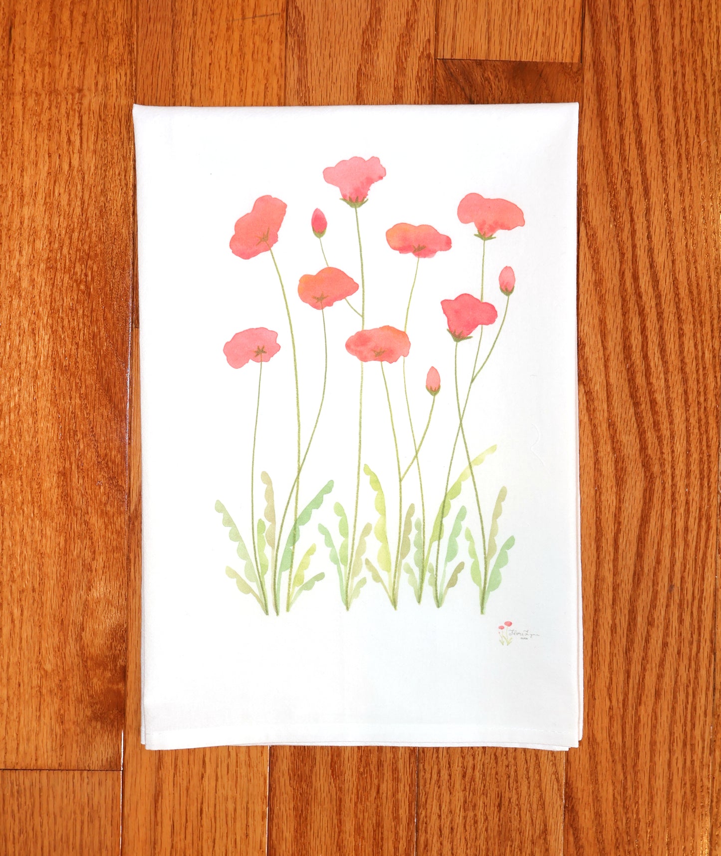Ruby Blooms Kitchen Towel