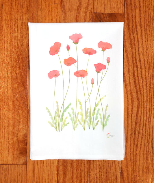Ruby Blooms Kitchen Towel