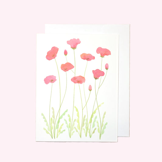 Ruby Blooms Note Card