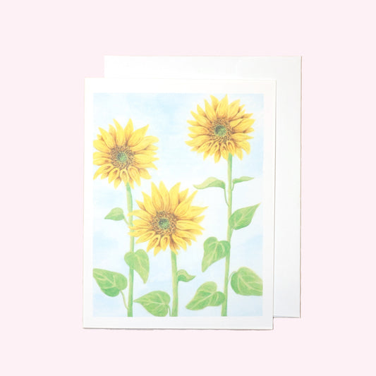 Sunflower Trio Note Card