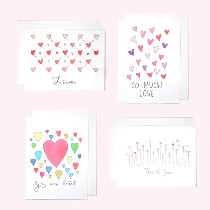 Assorted Heart Note Card Set