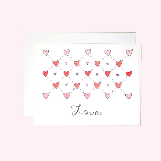 Connected Hearts Note Card