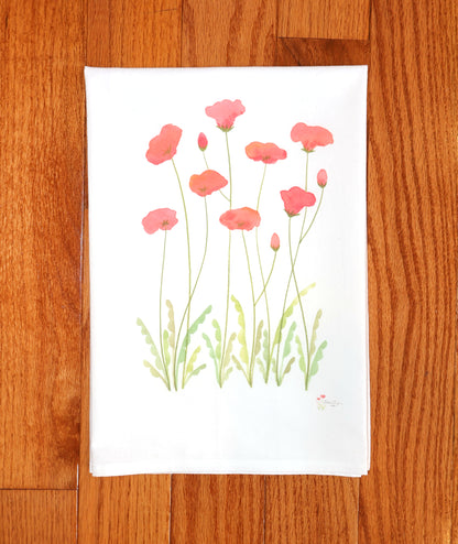 Ruby Blooms Kitchen Towel